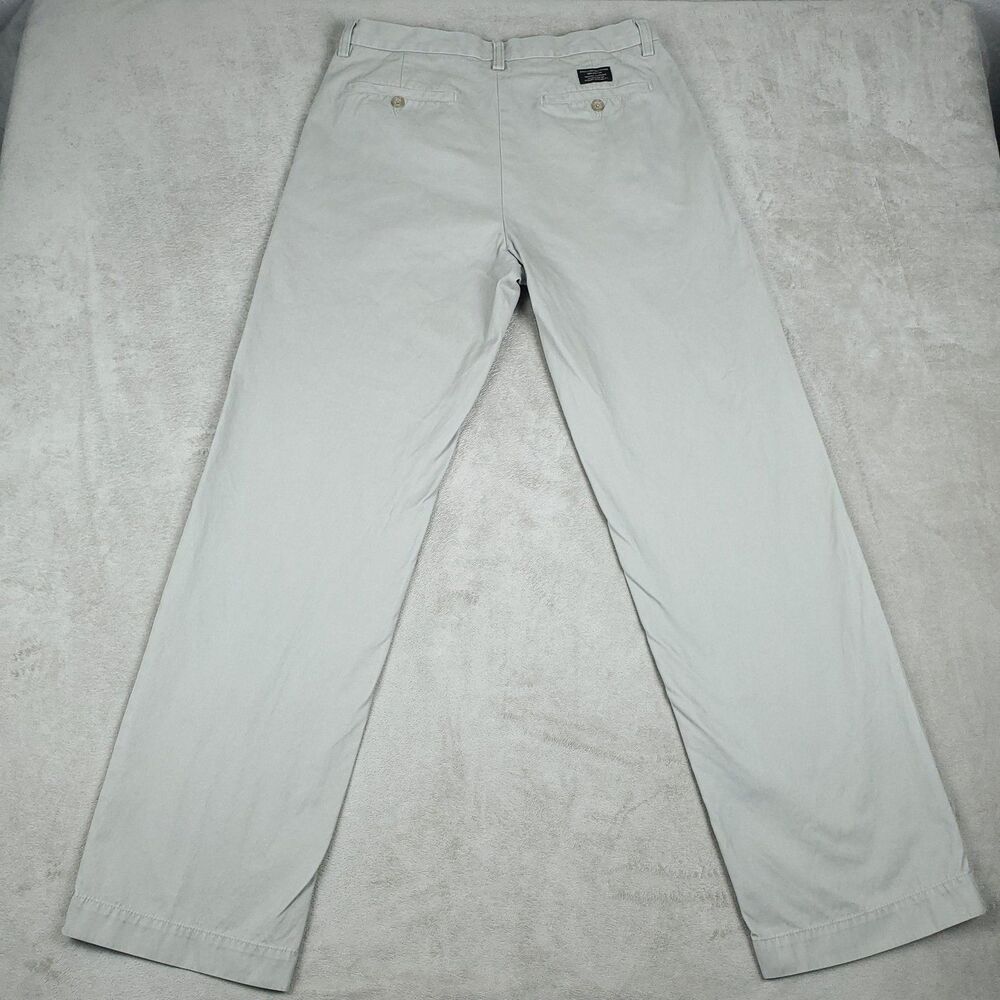 Banana Republic Dawson Pants Men's 33x34 Beige Relaxed Fit 100% Cotton - Picture 3 of 14